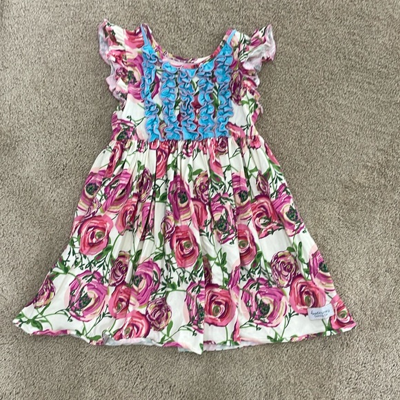Girls SweetHoney Boutique Floral Dress - Size 5 - Picture 1 of 3